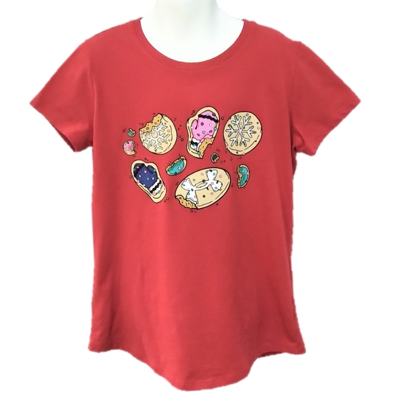 Under Armour Girls Christmas Cookie Print Short Sleeve - Picture 1 of 3